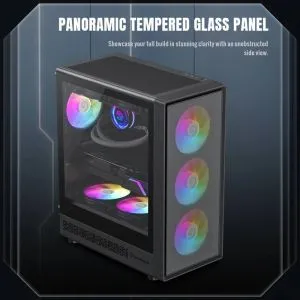 Gamemax Case ATX - Storm 2 AB - 6 x 120 mm Addressable RGB fans