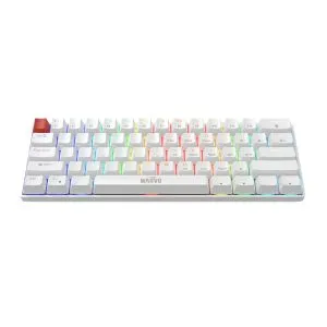 Tastatură mecanică Marvo Gaming Saber 61 KG933G Albă - 61 de taste, Comutatoare roșii [Liniară]