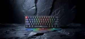 Tastatură mecanică Marvo Gaming Saber 61 KG933G Albă - 61 de taste, Comutatoare roșii [Liniară]