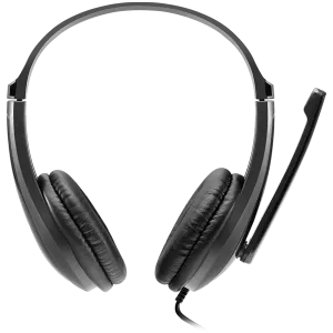 CANYON CHSU-1, căști de bază pentru PC cu microfon, mufă USB, plăcuțe din piele, lungime cablu plat 2,0 m, 160*60*160 mm, 0,13 kg, Negru;