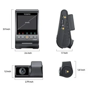 VIOFO Видеорегистратор Dash Cam A329S 2 Channel - 4K, HDR, Dual Sony STARVIS 2, GPS, Bluetooth, Wi-Fi 6