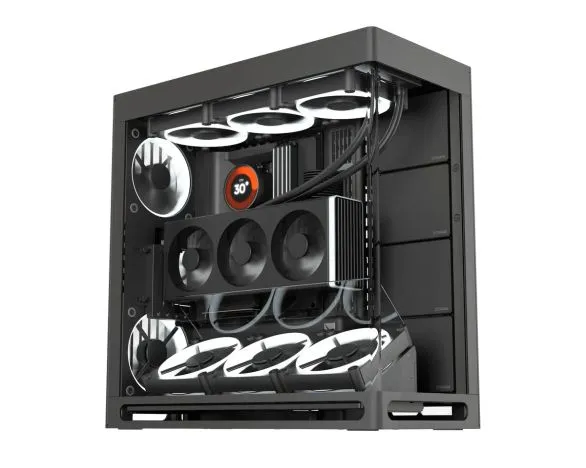 HAVN Case E-ATX - HS 420 VGPU Edition Black - PCIe Gen 5 riser included