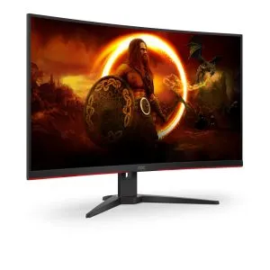 Monitor AOC C32G2ZE/BK, 31.5" Curved 1500R, VA, WLED, 1920x1080@240Hz, 4ms GtG, 1ms MPRT, 300cd/m2, 4000:1, DCR 80M:1, FreeSync, FlickerFree, Low Blue Light, Tilt, 2xHDMI, DP
