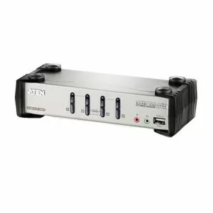 Comutator KVMP, ATEN CS1734B, 4 porturi, PS/2-USB, VGA, Audio, OSD