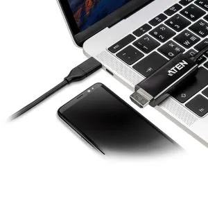 Convertor ATEN UC3238, USB-C tată - HDMI mamă, 4K, 2,7 m, negru