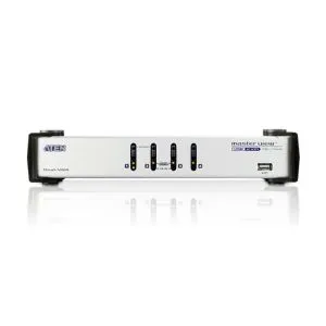 Comutator KVMP, ATEN CS1744C-AT, 4 porturi, PS/2-USB, VGA Dual Display, Audio