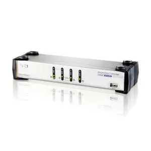 Comutator KVMP, ATEN CS1744C-AT, 4 porturi, PS/2-USB, VGA Dual Display, Audio