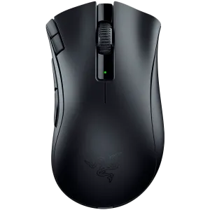 Razer DeathAdder V2 X HyperSpeed, HyperSpeed Wireless, senzor optic de 14.000 DPI, comutatoare mecanice pentru mouse Razer de a doua generație, picioare mouse-uri 100% PTFE, autonomie de până la 235 de ore (2,4 GHz), slot pentru baterie hibridă AA/AAA, Gr