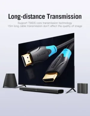 Vention HDMI v2.0 M / M 4K/60Hz Gold - 2M Black - AACBH