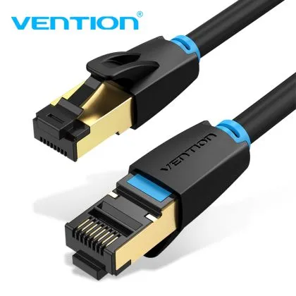 Cablu Vention LAN SFTP Cat.8 Patch Cable - 0,5M Negru 40Gbps - IKABD