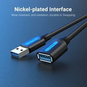Vention USB 3.0  Extension AM / AF - 1.5M Black - CBHBG
