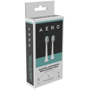 AENO Replacement toothbrush heads, White, Dupont bristles, 2pcs in set (for ADB0003/ADB0005 and ADB0004/ADB0006)