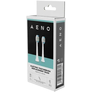 AENO Replacement toothbrush heads, White, Dupont bristles, 2pcs in set (for ADB0003/ADB0005 and ADB0004/ADB0006)