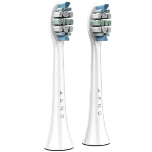 AENO Replacement toothbrush heads, White, Dupont bristles, 2pcs in set (for ADB0003/ADB0005 and ADB0004/ADB0006)