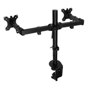 Suport pentru 2 monitoare ACT AC8302, pentru birou, Ajustabil, 32", 2x8 kg, Negru