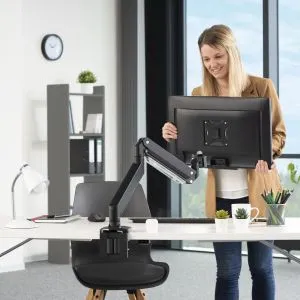 Hama Monitor Holder, Height-adjustable with Gas Spring, Swivel/Tilt, 13" - 35"