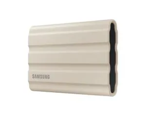 Твърд диск Samsung Portable NVME SSD T7 Shield 1TB , USB 3.2 Gen2, Rugged, IP65, Read 1050 MB/s Write 1000 MB/s, Beige