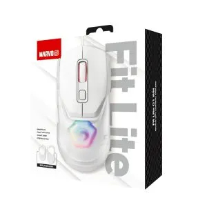 Marvo геймърска мишка FIT LITE Mouse, White