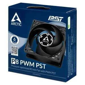 Arctic Fan 80mm P8 PWM PST - black/black - 200-3000rpm