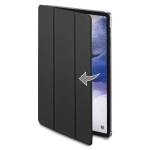 Husă HAMA Fold Clear pentru tabletă, pentru Samsung Galaxy Tab S7 FE/S7+/S8+ 12,4", Loc pentru stilou (S-pen), negru