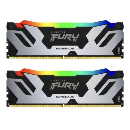 Memorie Kingston Fury Renegade Silver RGB 32GB(2x16GB) DDR5 PC5-51200 6400MHz CL32 KF564C32RSK2-32