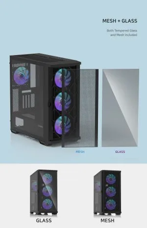 Zalman Case EATX - Z10 DUO - Mesh/Tempered Glass