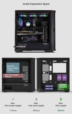Zalman Case EATX - Z10 DUO - Mesh/Tempered Glass