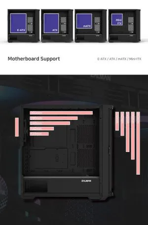 Zalman Case EATX - Z10 DUO - Mesh/Tempered Glass