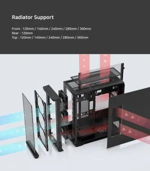 Zalman Case EATX - Z10 DUO - Mesh/Tempered Glass