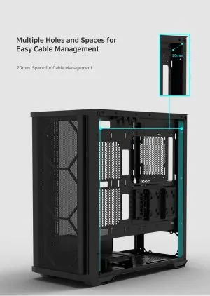 Zalman Case EATX - Z10 DUO - Mesh/Tempered Glass