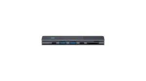 Adaptor multiport Rapoo UCM-2003, 7 în 2, USB-A, USB-C, HDMI, SD/MicroSD, negru