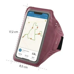 Hama "Finest Sports" Sports Wrist Strap for Mobile Phones, Water-Repellent, XL, rose