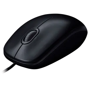 LOGITECH B100 Corded Mouse - BLACK - USB - B2B
