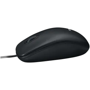 LOGITECH B100 Corded Mouse - BLACK - USB - B2B