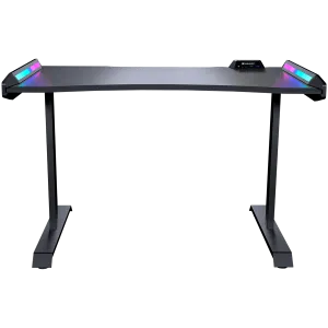 COUGAR Mars 120 Gaming Desk, USB 3.0 x 1/ USB 2.0 x 1/ 3.5mm Audio jack x 2/RGB button, 1250x810x740(mm), Ergonomic & Scratch Resistant Gaming Space, Carbon Fiber Texture, Multifunctional Design, Dual-sided ARGB, Welded Steel Frame, Maximum Stability