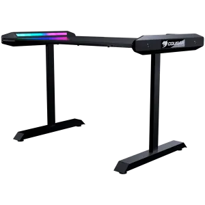 COUGAR Mars 120 Gaming Desk, USB 3.0 x 1/ USB 2.0 x 1/ 3.5mm Audio jack x 2/RGB button, 1250x810x740(mm), Ergonomic & Scratch Resistant Gaming Space, Carbon Fiber Texture, Multifunctional Design, Dual-sided ARGB, Welded Steel Frame, Maximum Stability