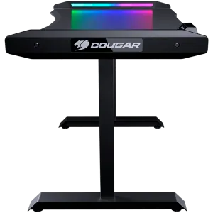 COUGAR Mars 120 Gaming Desk, USB 3.0 x 1/ USB 2.0 x 1/ 3.5mm Audio jack x 2/RGB button, 1250x810x740(mm), Ergonomic & Scratch Resistant Gaming Space, Carbon Fiber Texture, Multifunctional Design, Dual-sided ARGB, Welded Steel Frame, Maximum Stability