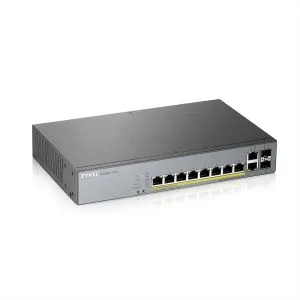 Switch ZyXEL GS1350-12HP, 12 Port managed CCTV PoE switch, long range, 130W