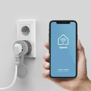 Priză inteligentă HAMA "Outdoor", WiFi, Control vocal, 2300W, 10A