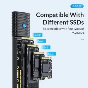 Cutie externă Orico pentru stocare pe disc - Carcasă - M.2 NGFF SATA M/B key Black - PWM2