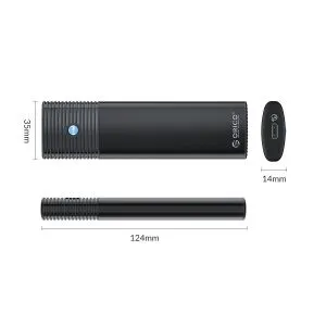 Cutie externă Orico pentru stocare pe disc - Carcasă - M.2 NGFF SATA M/B key Black - PWM2