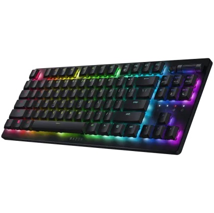 Razer DeathStalker V2 Pro Tenkeyless - Comutator optic liniar - SUA - negru, tastatură pentru jocuri, comutatoare optice Razer™ cu profil redus (liniar), croma RGB, conectivitate de top, autonomie ultra-lungă a bateriei de 50 de ore, taste complet program