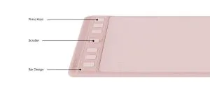 Tabletă grafică HUION Inspiroy 2 S, 5080 LPI, roz