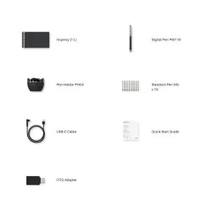 Tableta grafica HUION Inspiroy 2 L, 5080 LPI, Neagra
