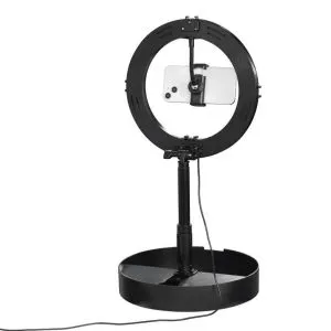 Lampă LED Hama „SpotLight FoldUp 102 II” Ring Light, set pentru smartphone-uri, pliabilă