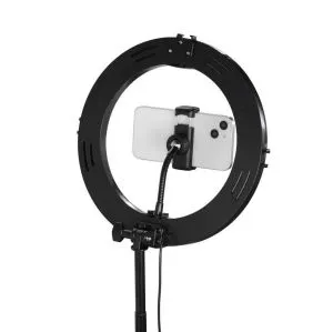 Lampă LED Hama „SpotLight FoldUp 102 II” Ring Light, set pentru smartphone-uri, pliabilă