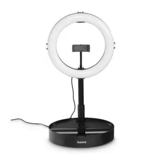 Lampă LED Hama „SpotLight FoldUp 102 II” Ring Light, set pentru smartphone-uri, pliabilă