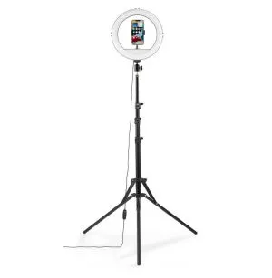 Lampă Hama "SpotLight Steady 120 II" LED inel de lumină, set pentru smartphone, trepied, 12"