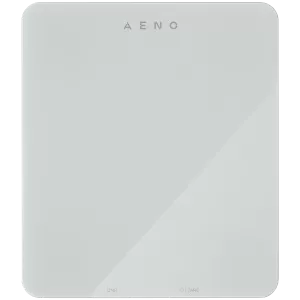 AENO Kitchen Scale KS1S Smart, Max load - 8 kg, Bluetooth, 10,000+ products & meals, 25 indicators analysis, Coffee mode, 6 unit conversion: kg, g, lb, fl, oz, ml, Material - glass