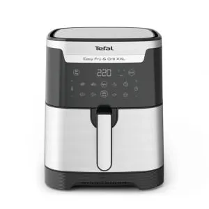Dispozitiv pentru gătit sănătos Tefal EY801D15, Easy Fry XXL Flexcook, argintiu 2 în 1, 6,5 L (8 porții) / 1,5 kg, zone duble, prăjire perfectă, 8 programe automate